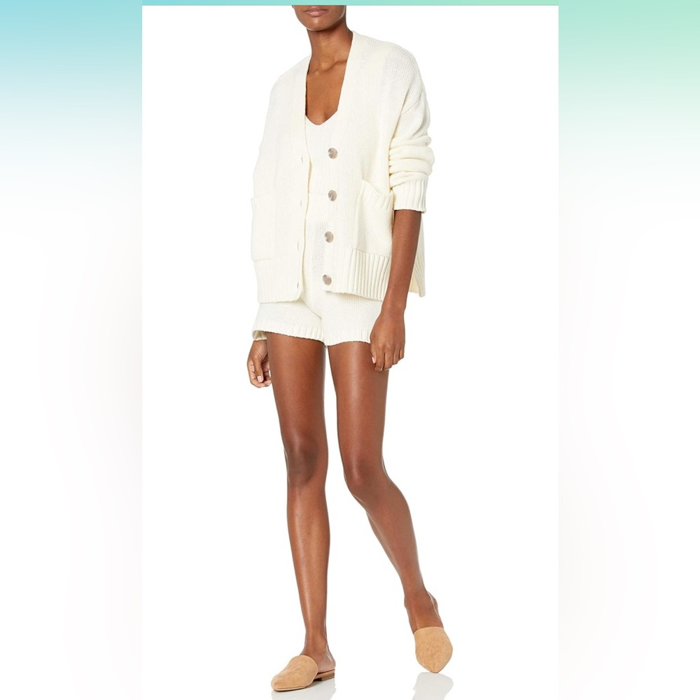 NWT The Drop Women's Adrienne Pull-on Sweater Knit Short - Whisper White - Picture 1 of 3